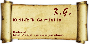 Kudlák Gabriella névjegykártya