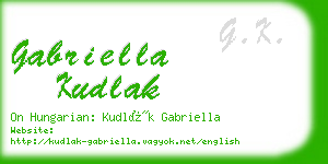 gabriella kudlak business card